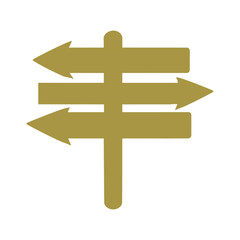 Multi-direction arrow vector sign for navigation, decision making, and road guide infographic designs