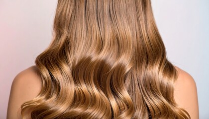 Fototapeta premium Wavy blonde hair, close-up