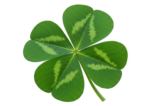 Four leaf clover isolated on transparent background