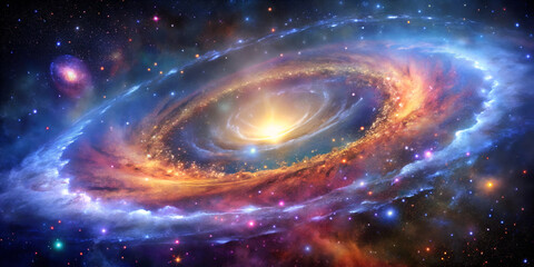 Abstract cosmic galaxy with stars and nebula