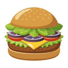 burger and fries