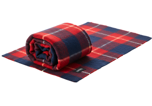 Cozy Red and Blue Plaid Flannel Blanket and Throw Rug for Comfort and Warmth