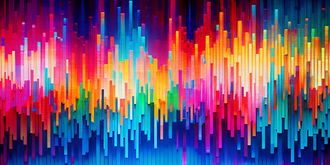 Abstract pixelated glitch background