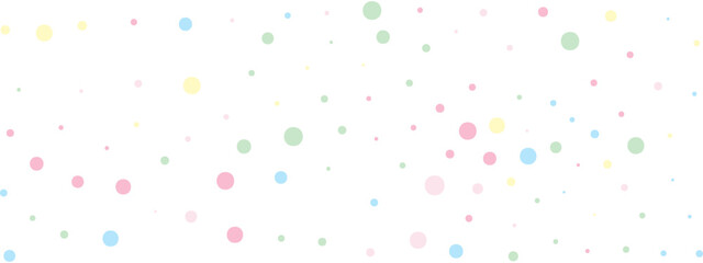 Colorful Polka Dot Confetti Pattern. Playful Vector Background for Birthday Parties and Kids Events © YEVHENIIA