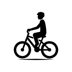 Fototapeta premium man on a bicycle silhouette , man on a bicycle vector