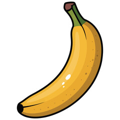 banana on white background