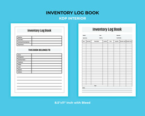 Inventory Log Book KDP Interior – Printable Stock Tracking Template