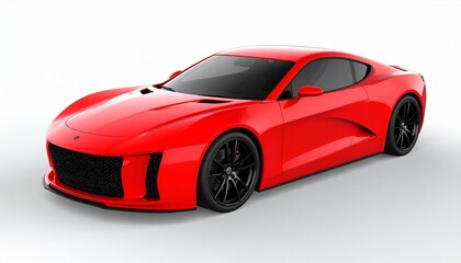 Rear three-quarter view of a red sports car with sleek aerodynamic styling, sharp contours, black alloy wheels, rear spoiler, and black diffuser—embodying modern performance and aggressive design.