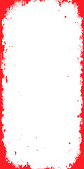 Vector red style grunge frame border Background