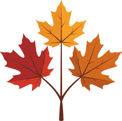 Fototapeta premium Colorful autumn leaves with different hues on light background, nature decoration, copy space 