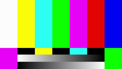 TV lost signal, TV screen test, error screen, video transition