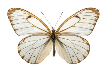 Fototapeta premium White butterfly with brown wings