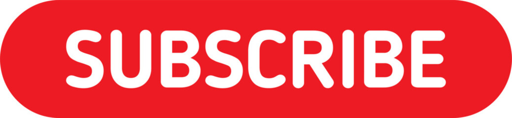 red subscribe button vector. video, social media