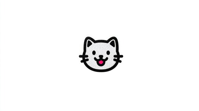 Cat icon showing feline features, symbolizing cuteness, pet friendliness, and animal loversa?? communities in social media and branding projects.
