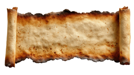 Ancient Scroll: A weathered and aged scroll, its edges subtly scorched and its surface textured with age. Evoking history and knowledge, perfect for conveying messages. 