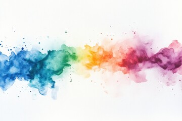 Obraz premium Vibrant watercolor abstract rainbow splash
