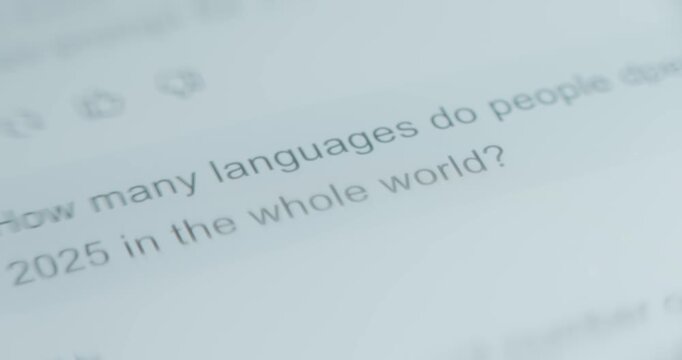Asking AI a question about the amount of languages existing nowadays