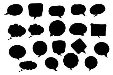 Set of speech bubbles, comic speech bubble popart set, talk, message icon set, 