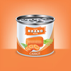 Carrot packaging can design