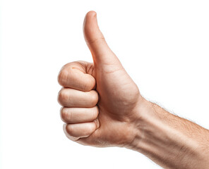 hand with thumb up isolated