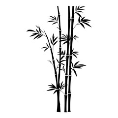 Naklejka premium Bamboo Silhouette Vector Illustration