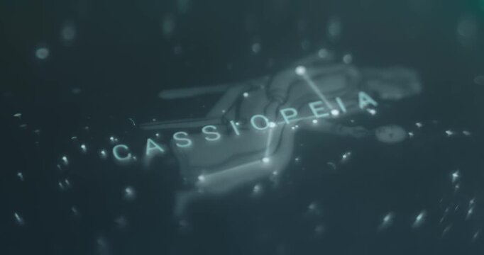 Cassiopeia constellation on sky view app