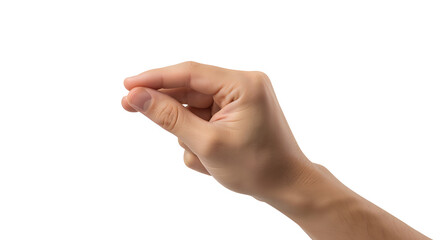 Transparent Hand Gesture PNG,  Close-up of a Man's Hand Gently Holding or Presenting Something Small on a Transparent Background,  Perfect for Mockups, UI Design, or Presentation Materials.
