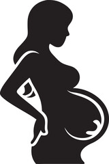 silhouette of pregnant woman