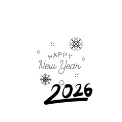 happy new year icon 2026.