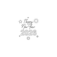Obraz premium Celebrate Happy New Year 2026 with joy, positivity, and new opportunities ahead.