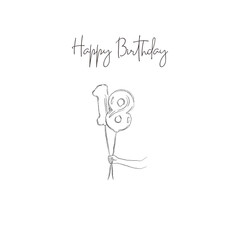 Happy birthday icon. 