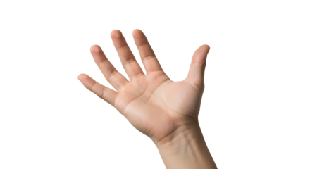 Transparent PNG of Open Human Hand, Reaching Out, Isolated on Black Background: Perfect for Design Projects, Web Graphics, and Mockups