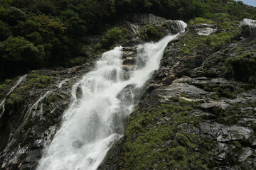 waterfall in the mountains