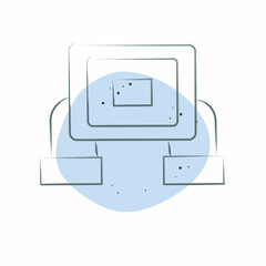 Icon Ai Store. related to Metaverse symbol. Color Spot Style. design editable