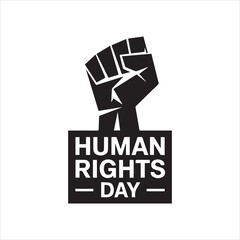 International Human Rights Day Fist Illustration,Powerful Human Rights Protest Vector Design,Raised Fists with Barbed Wire for Human Rights Day,Unity and Resistance Human Rights Poster Art