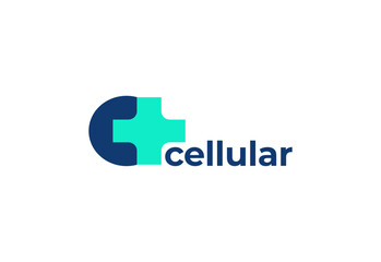 Logo letter C with symbol medical plus, Creative template for hospital and healthcare.