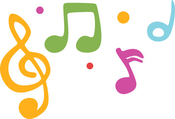 Fototapeta premium Doodle Music Notes