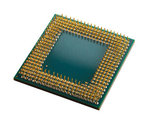 computer chip on white background