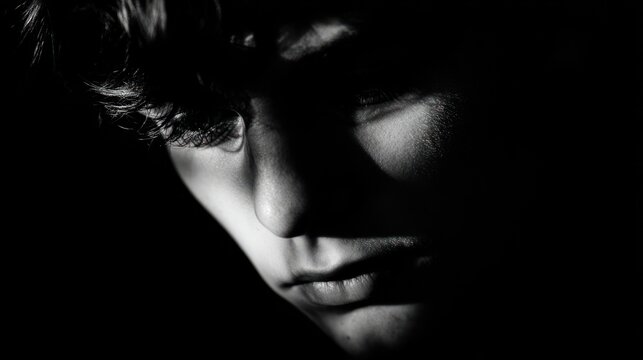 Monochrome Portrait: A Study in Light and Shadow