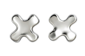 Obraz premium Two mirrored, stylized metallic X's
