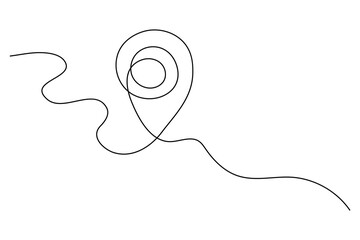 Obraz premium Search icon continuous one line drawing and minimalist style isolate outline vector illustration 