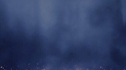 Abstract Blue Smoke Effect with Golden Sparks on White Background