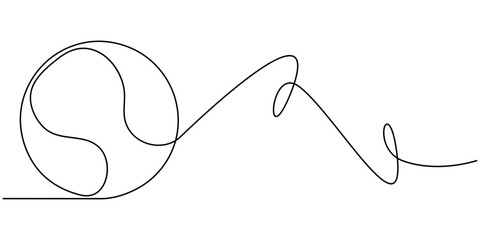 Cricket Ball One Line Drawing: Continuous Hand Drawn Sport Theme Object. professional cricket bat continuous single one line drawing art vector design, Single continuous line drawing cricket ball. 