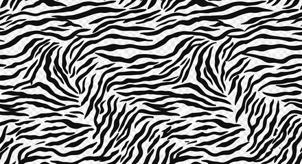 Abstract zebra pattern evokes boldness with its striking black and white stripes