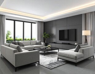 モダンなリビングルームのインテリア