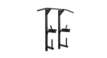 Dark steel gym equipment shows off textures with a stark studio light; for fitness product photography, industrial design, and website banner backgrounds.