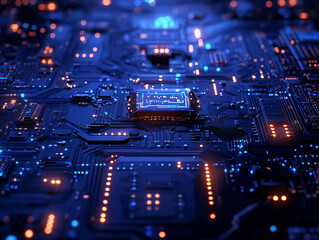 Obraz premium Futuristic digital background highlighting advanced and encryption technology. 