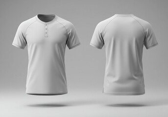 Style Jersey T-Shirt Mockup White - View Front and Back