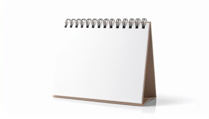 A desk calendar with clean minimalist design isolated on a white background
