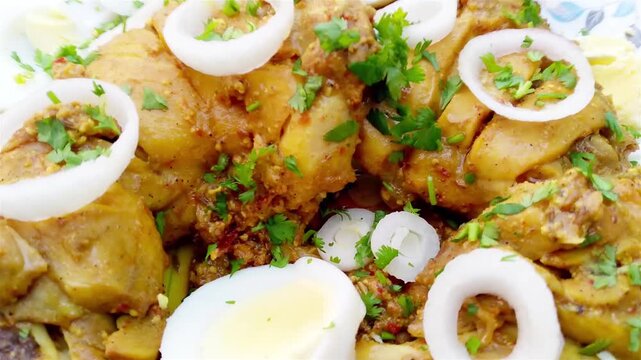 Chicken Broast Piece with boiled eggs on it - Healthy Diet